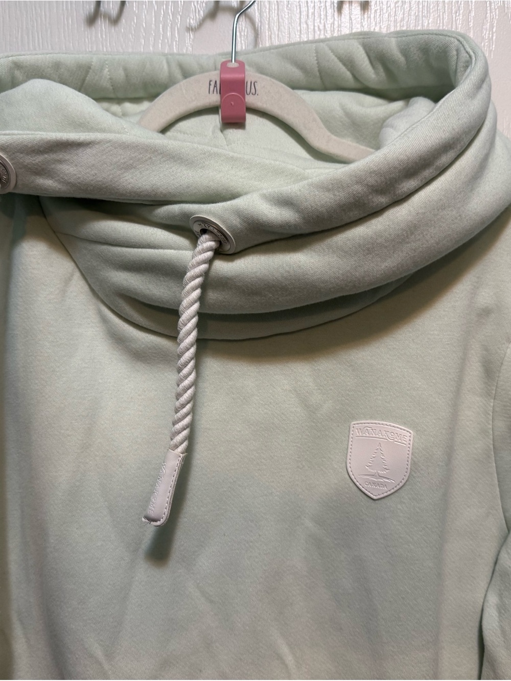 Wanakome Women's Light Mint Funnel Neck Hoodie